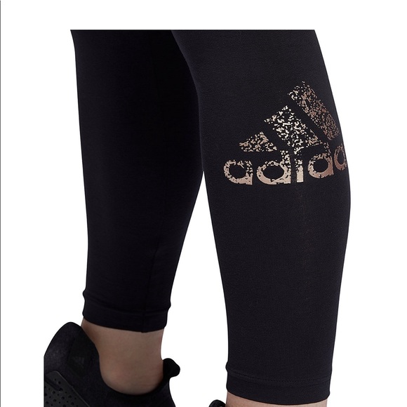 🌹ADIDAS WOMENS METALLIC LOGO TRAINING TIGHTS🌹 - Picture 5 of 5